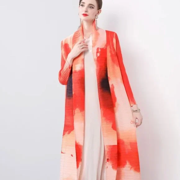 NWT Pleats Please belted dress duster - Picture 7 of 10